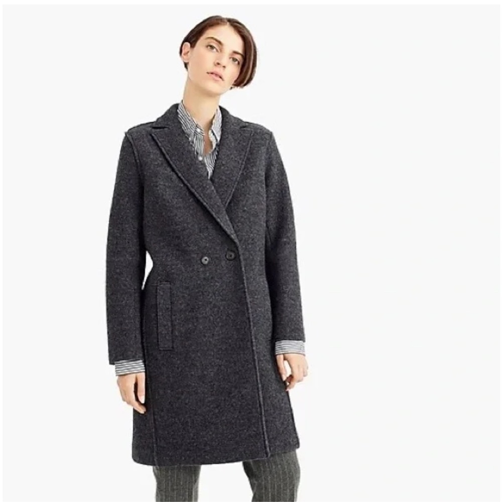 J Crew Daphne topcoat in boiled wool